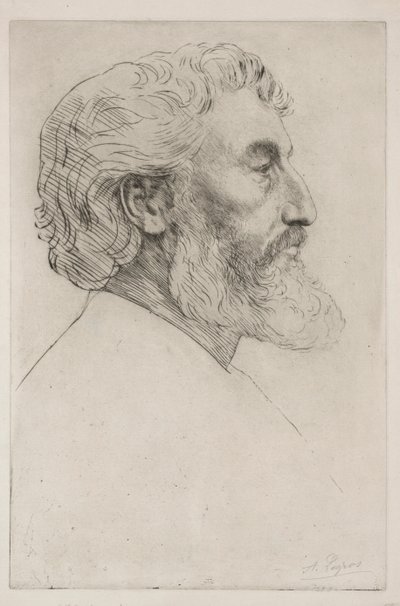 Sir Frederick Leighton első tányér portréja. alkotó: Alphonse Legros