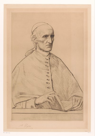 Henry Eduard Manning westminsteri érsek, bíboros portréja alkotó: Alphonse Legros
