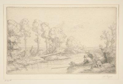 Pihenés a folyó partján alkotó: Alphonse Legros