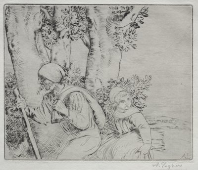 Visszatérés a pályáról (Le Retour des Champs-2. tábla) alkotó: Alphonse Legros