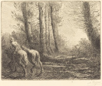 Visszatérés a szántásból (Le retour de laborage) alkotó: Alphonse Legros