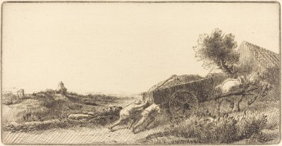 Visszatérve a szénával (Rentrant le foin) alkotó: Alphonse Legros