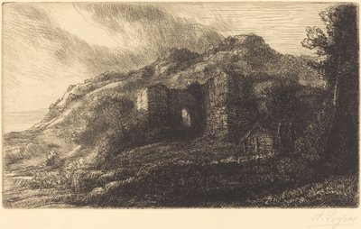 Egy kastély romjai alkotó: Alphonse Legros