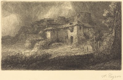 Egy kastély romjai alkotó: Alphonse Legros