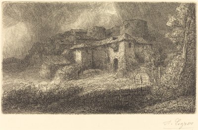 Egy kastély romjai alkotó: Alphonse Legros