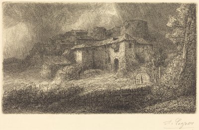 A kastély romjai (Les ruines du château) alkotó: Alphonse Legros