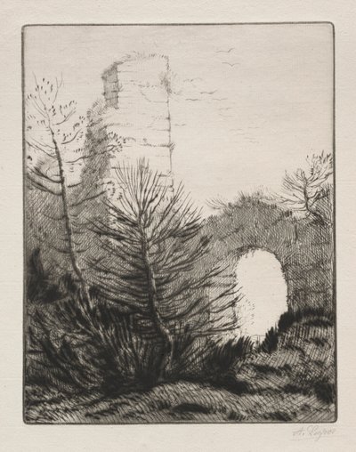 Egy kolostor romjai. alkotó: Alphonse Legros