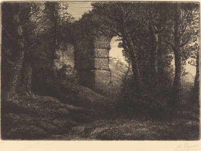 Egy ősi vízvezeték romjai alkotó: Alphonse Legros