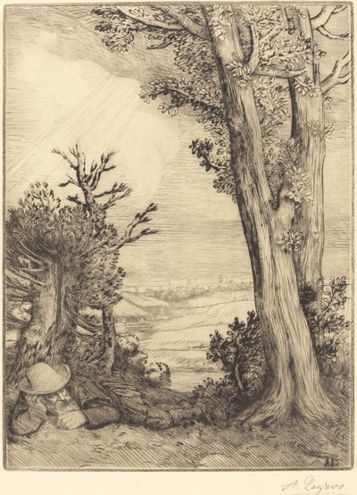 Szieszta vidéken alkotó: Alphonse Legros