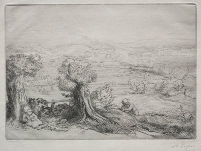 Szuvenír egy burgundi völgyről alkotó: Alphonse Legros