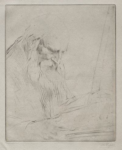 Tanulmány egy olvasó emberről. alkotó: Alphonse Legros