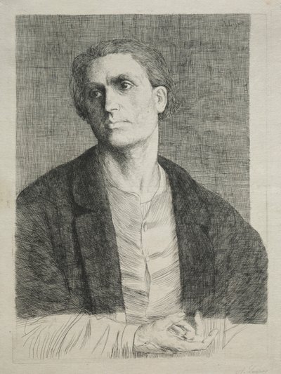 Tanulmány az ember fejéről. alkotó: Alphonse Legros