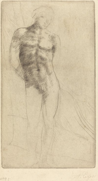 Egy aktfigura tanulmányozása Etude de figure nue. alkotó: Alphonse Legros