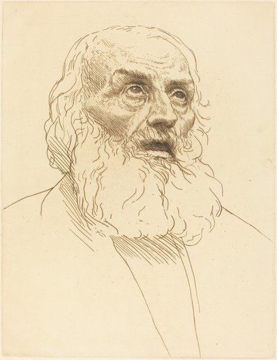 Tanulmány egy öregemberről Etude de vieillard. alkotó: Alphonse Legros