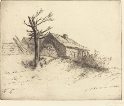Nádfedeles kunyhó (Chaumiere) alkotó: Alphonse Legros