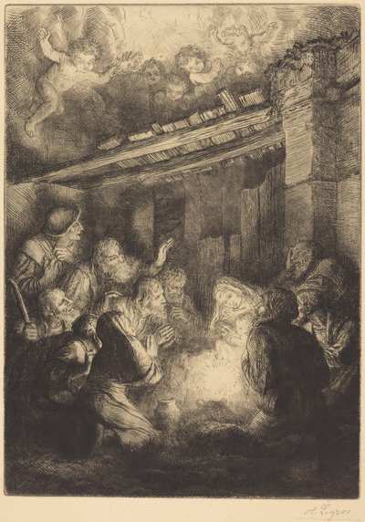 A pásztorok imádása alkotó: Alphonse Legros