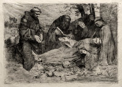 Szent Ferenc halála alkotó: Alphonse Legros