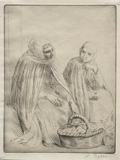 A tojáskereskedők 1. tányérja. alkotó: Alphonse Legros