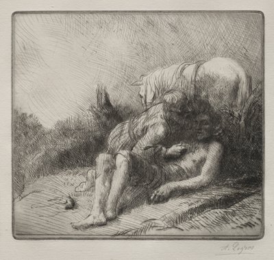 Az irgalmas szamaritánus alkotó: Alphonse Legros