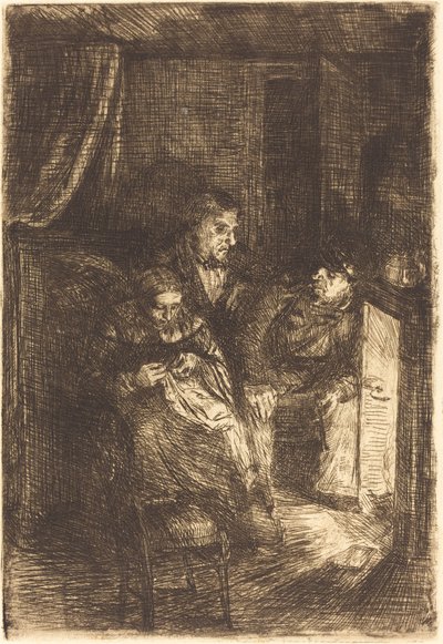 A Hearth Le előcsarnok. alkotó: Alphonse Legros