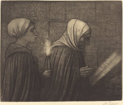 A jászol La creche. alkotó: Alphonse Legros