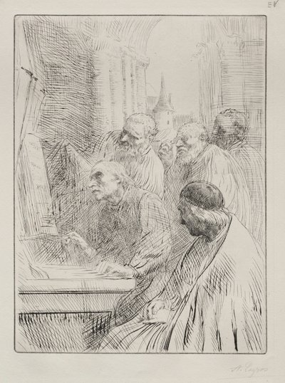 A szerzetesek a templomban. alkotó: Alphonse Legros