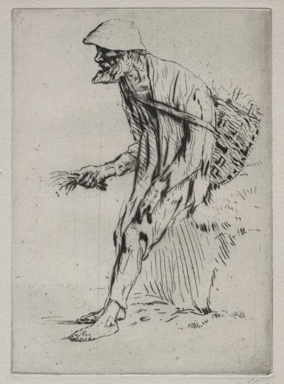 A Red Pimpernel Vender. alkotó: Alphonse Legros