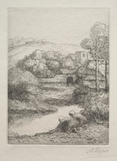 A Mosóhely, a Mosónők (Le Lavoir, Dite "Les Laveuses") alkotó: Alphonse Legros