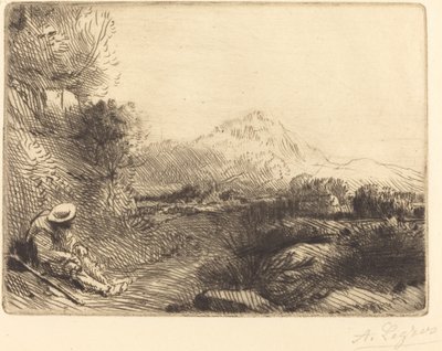 Utazó pihen alkotó: Alphonse Legros