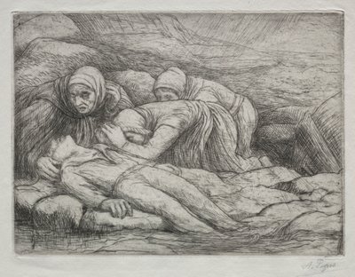 A halál diadala: Halál a tengerészek családjában. alkotó: Alphonse Legros