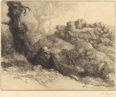 Kilátás egy kastélyra (Chateau des Revenants) alkotó: Alphonse Legros