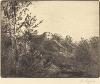 Kilátás egy farm Valoux Farmra. alkotó: Alphonse Legros