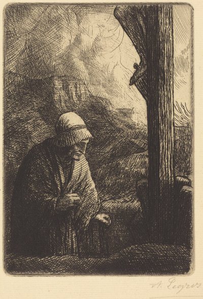 Nő a kereszt lábánál (Femme au calvaire) alkotó: Alphonse Legros