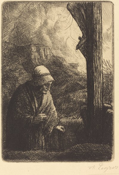 Nő a kereszt tövében Femme au calvaire. alkotó: Alphonse Legros