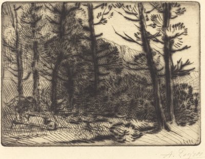 Woods in Winter Sun, 2. lemez Winter Sun in the Woods. alkotó: Alphonse Legros
