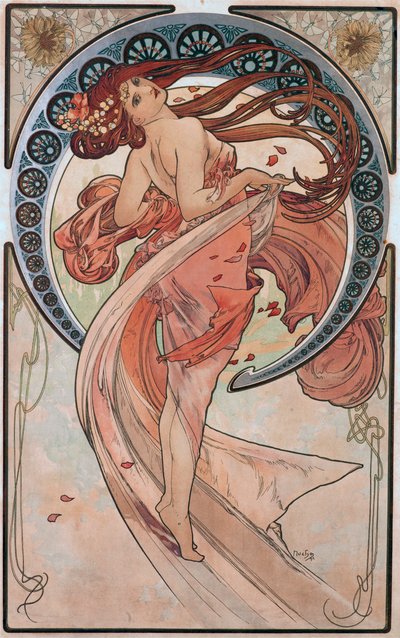 Tánc (rózsa) alkotó: Alphonse Mucha