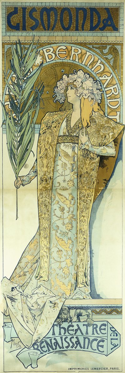 Gismonda, 1894 körül alkotó: Alphonse Mucha