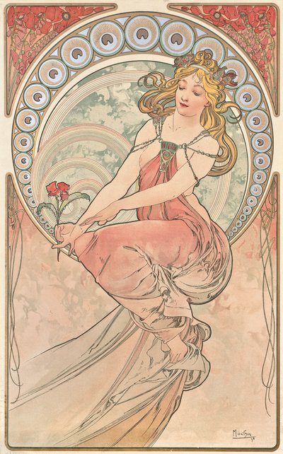 Festmény, 1898 alkotó: Alphonse Mucha