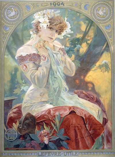 Sarah Bernhardt Lointaine hercegnő szerepében, 1904 alkotó: Alphonse Mucha