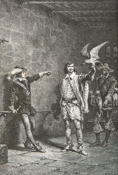 13. Lajos tizenhat éves korában, kedvencével, Luynes herceggel (metszet) alkotó: Alphonse Marie de Neuville