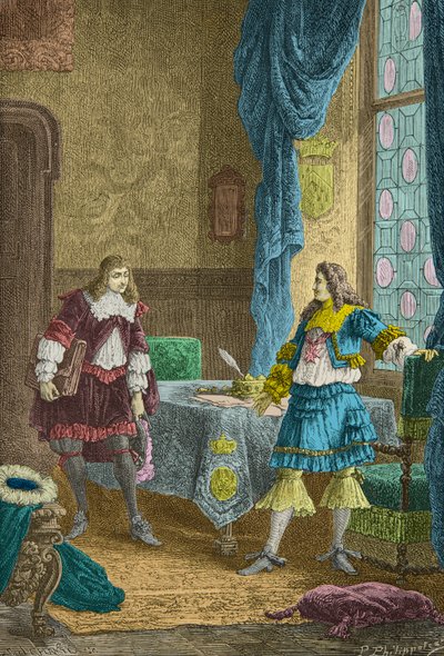 Louis 14 congedie Nicolas Fouquet (metszet) alkotó: Alphonse Marie de Neuville