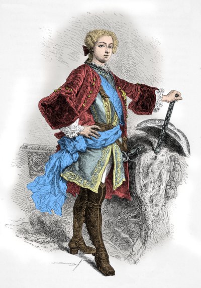 15. Lajos király portréja (metszet) alkotó: Alphonse Marie de Neuville