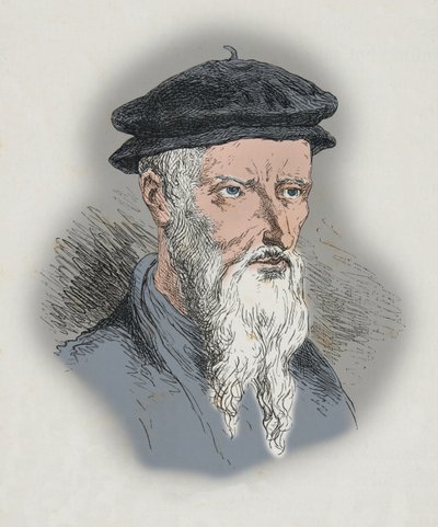 Guillaume Farel portréja (metszet) alkotó: Alphonse Marie de Neuville