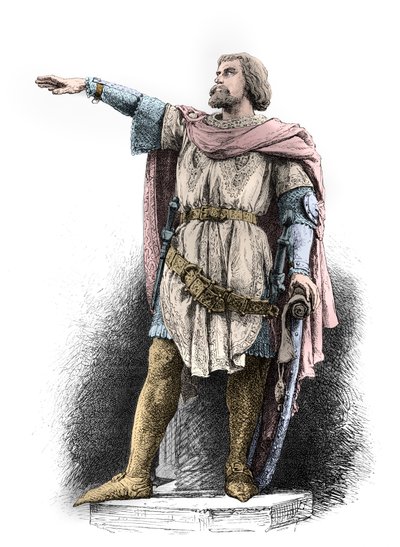 Jacob Van Artevelde portréja (metszet) alkotó: Alphonse Marie de Neuville