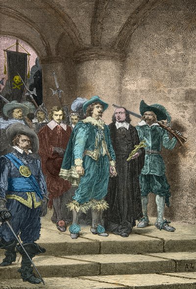 Cinq Mars márki és Francois Auguste de Thou útban kivégzésük felé alkotó: Alphonse Marie de Neuville