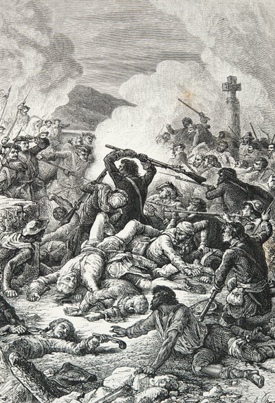 Vaux gróf győzelme Pascal Paoli nacionalistái felett a ponte novoi csatában alkotó: Alphonse Marie de Neuville