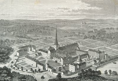 A Port Royal apátság látképe (metszet) alkotó: Alphonse Marie de Neuville