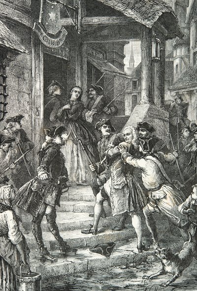 Voltaire-t letartóztatják Frankfurtban alkotó: Alphonse Marie de Neuville