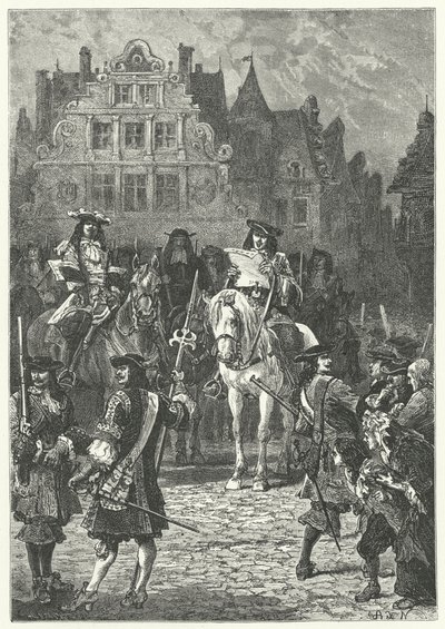 XIV. Lajos 1685-ös kiáltványa a nantes-i ediktum visszavonásáról alkotó: Alphonse Marie de after Neuville