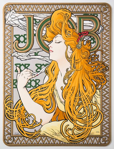 Reklámplakát a selyempapír munkához, 1897. alkotó: Alphonse Mucha